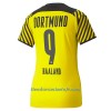 Camiseta de fútbol BVB Borussia Dortmund Erling Haaland 9 Primera Equipación 2021/22 - Mujer